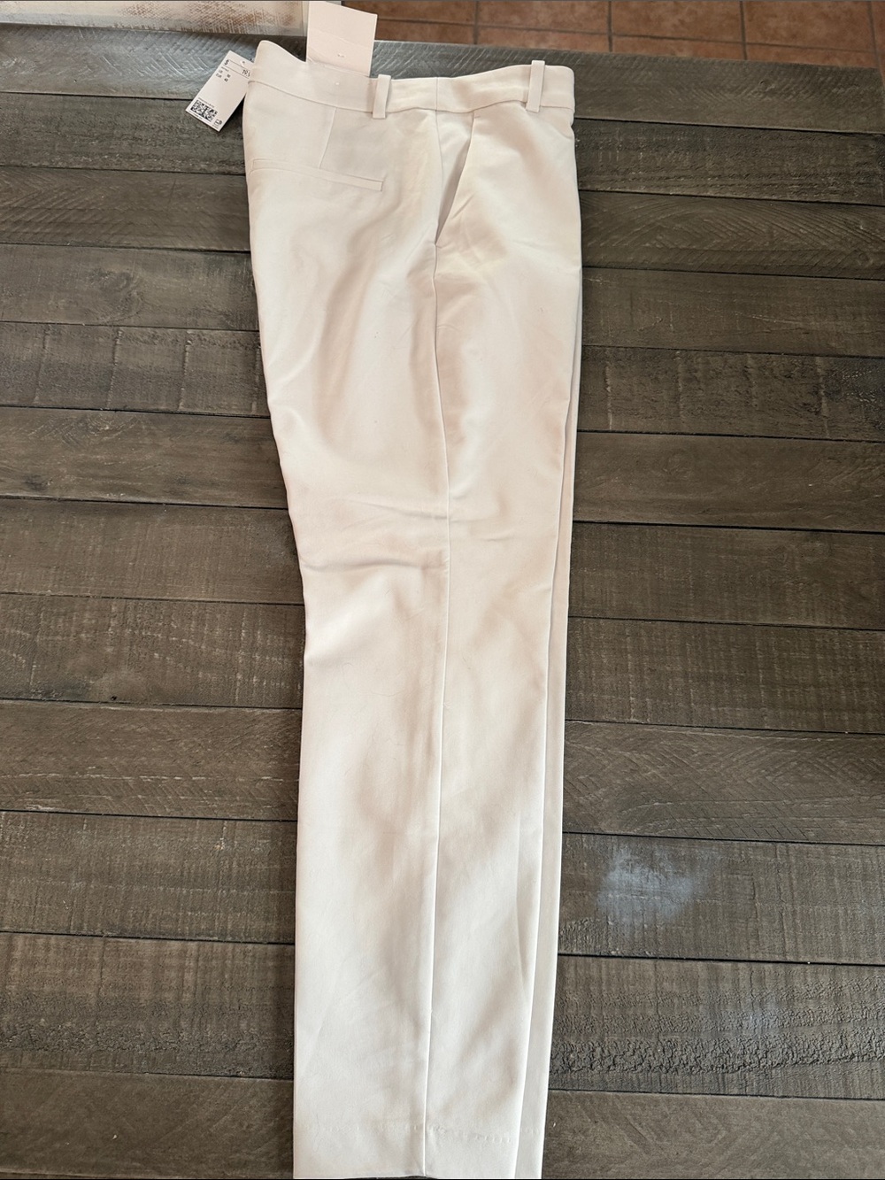 Men's White Slim Dress Pants